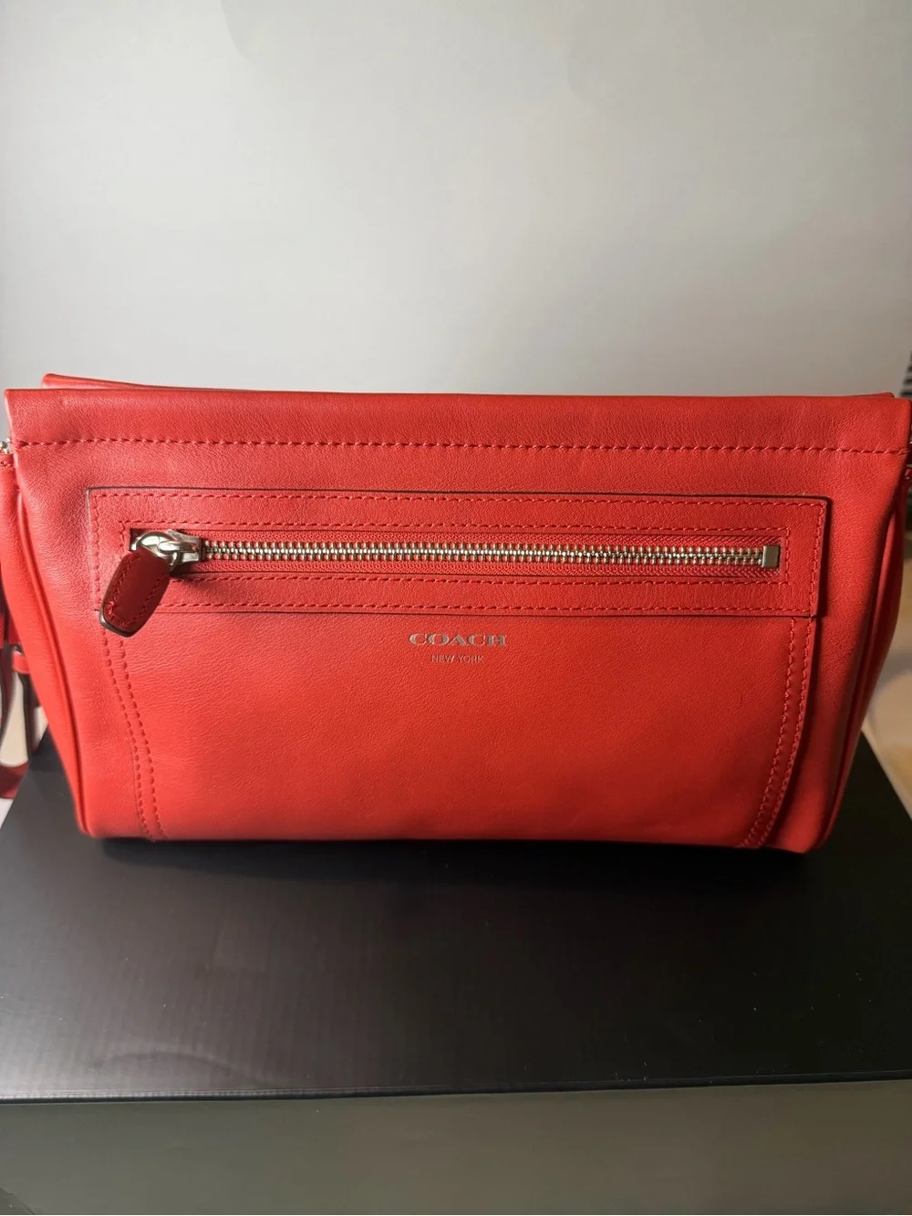 Coach Leather Front-Zip Women’s Bag